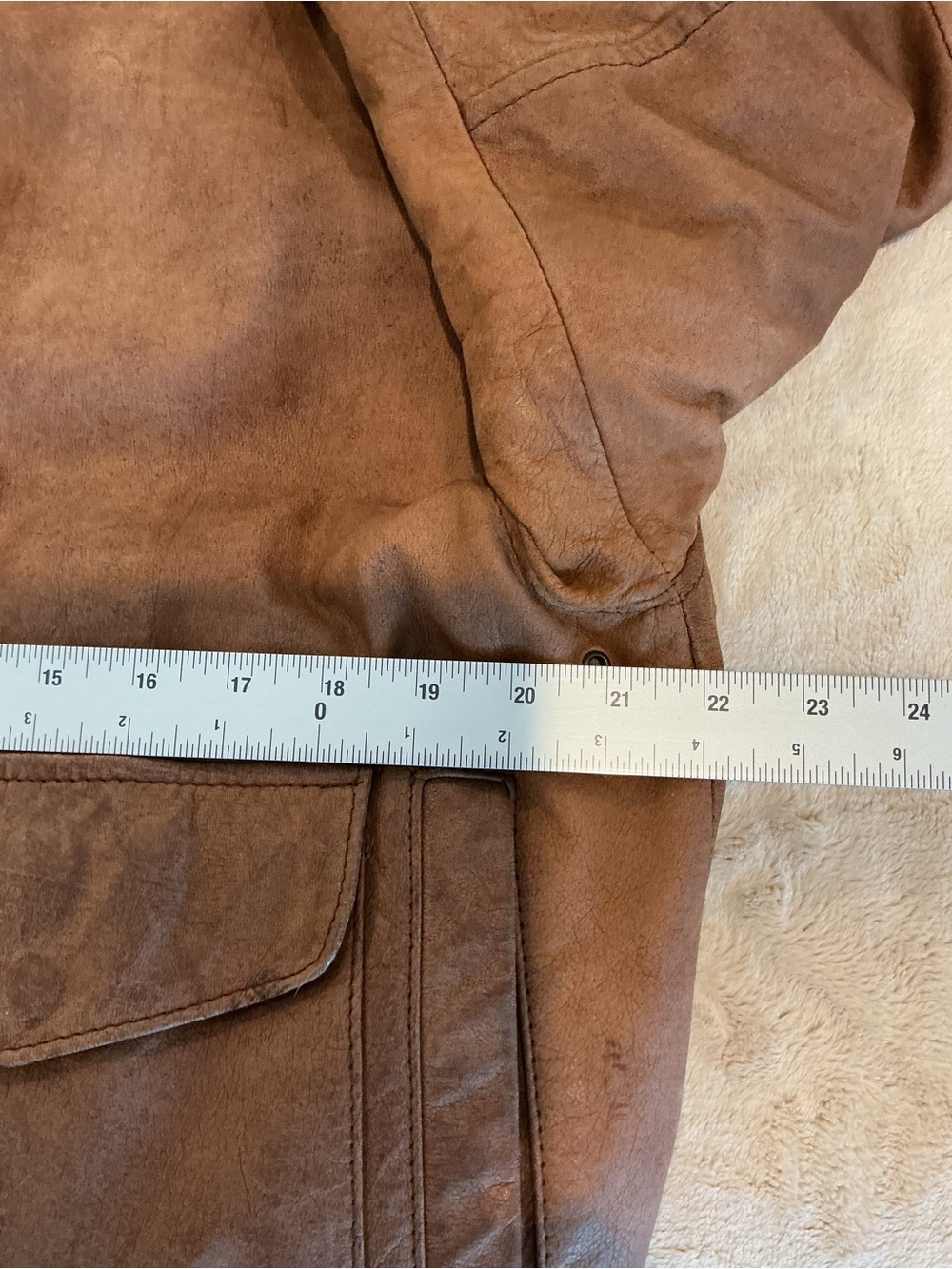 Vtg 90s Leather Bomber Flight Jacket Mens M Global Identity G-III Brown Lined - Picture 6 of 10